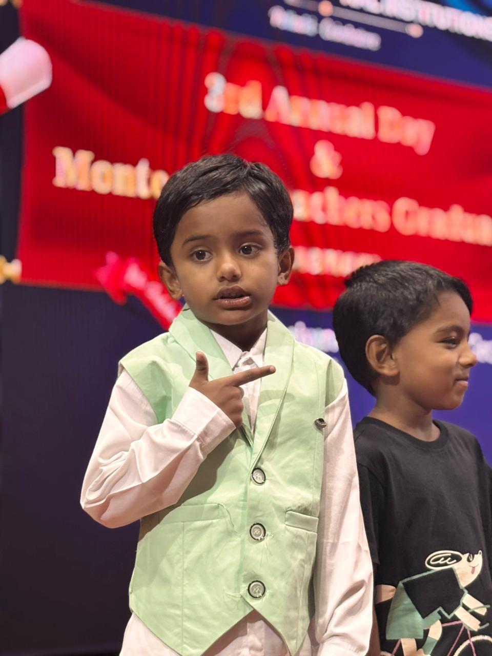 Students performing during annual day celebration at kids school near me